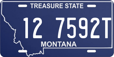 MT license plate 127592T