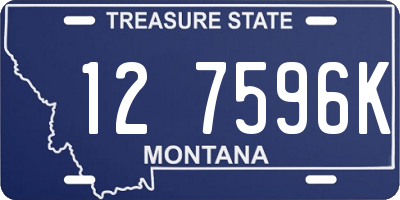 MT license plate 127596K