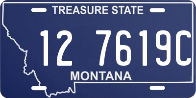 MT license plate 127619C