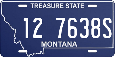 MT license plate 127638S