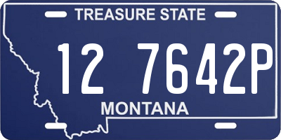 MT license plate 127642P