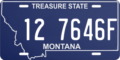 MT license plate 127646F