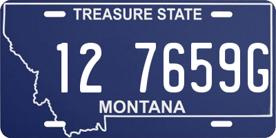 MT license plate 127659G