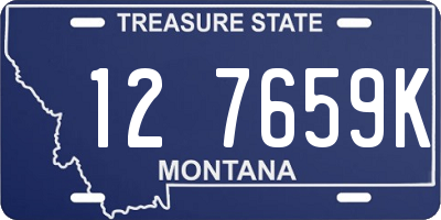 MT license plate 127659K