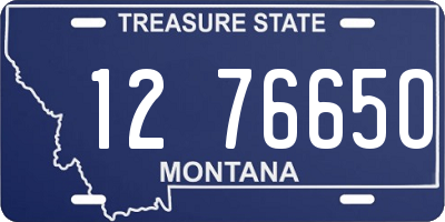 MT license plate 127665O