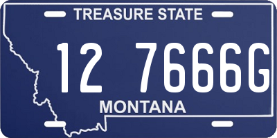MT license plate 127666G