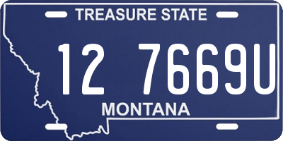 MT license plate 127669U