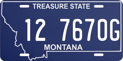MT license plate 127670G
