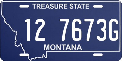 MT license plate 127673G
