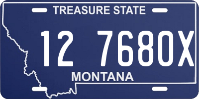 MT license plate 127680X