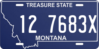 MT license plate 127683X
