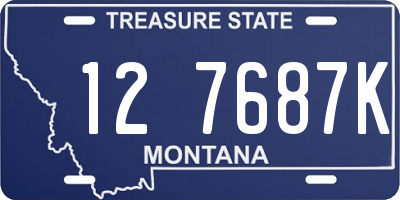 MT license plate 127687K
