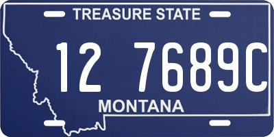 MT license plate 127689C