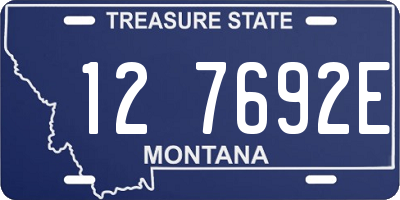 MT license plate 127692E