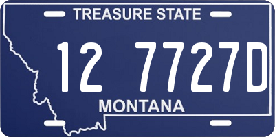 MT license plate 127727D