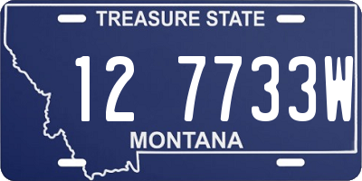 MT license plate 127733W