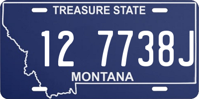 MT license plate 127738J