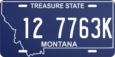 MT license plate 127763K