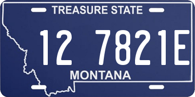 MT license plate 127821E