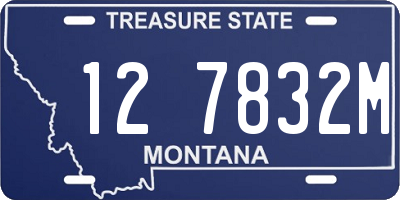 MT license plate 127832M