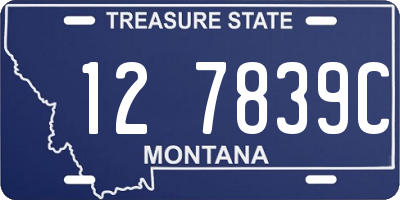 MT license plate 127839C