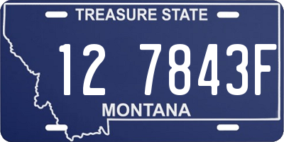 MT license plate 127843F