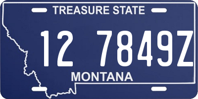 MT license plate 127849Z