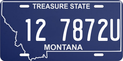 MT license plate 127872U