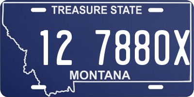 MT license plate 127880X