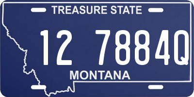 MT license plate 127884Q