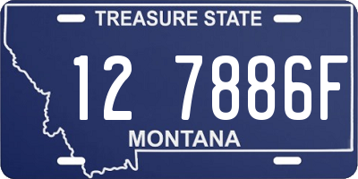 MT license plate 127886F