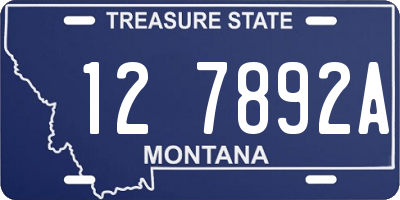MT license plate 127892A