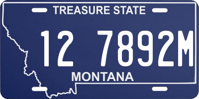 MT license plate 127892M
