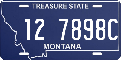 MT license plate 127898C