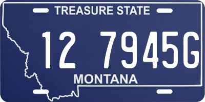 MT license plate 127945G