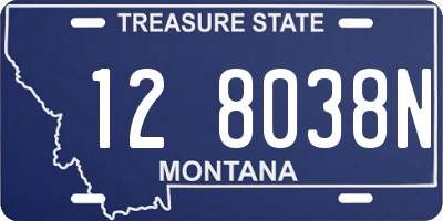 MT license plate 128038N