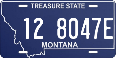 MT license plate 128047E