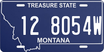MT license plate 128054W