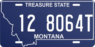 MT license plate 128064T