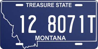 MT license plate 128071T