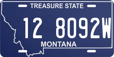 MT license plate 128092W