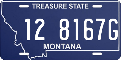 MT license plate 128167G