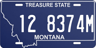 MT license plate 128374M