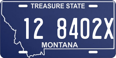 MT license plate 128402X