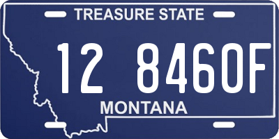 MT license plate 128460F
