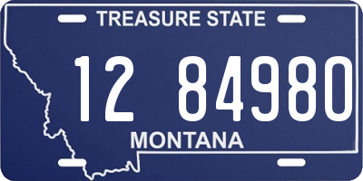MT license plate 128498O