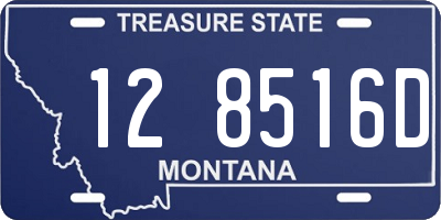 MT license plate 128516D