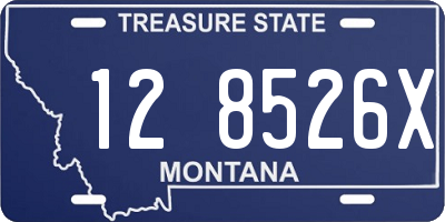 MT license plate 128526X