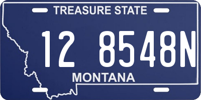 MT license plate 128548N