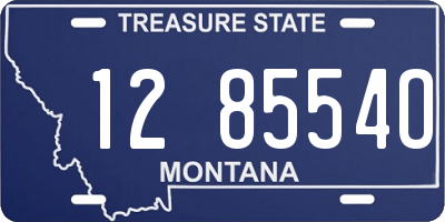 MT license plate 128554O